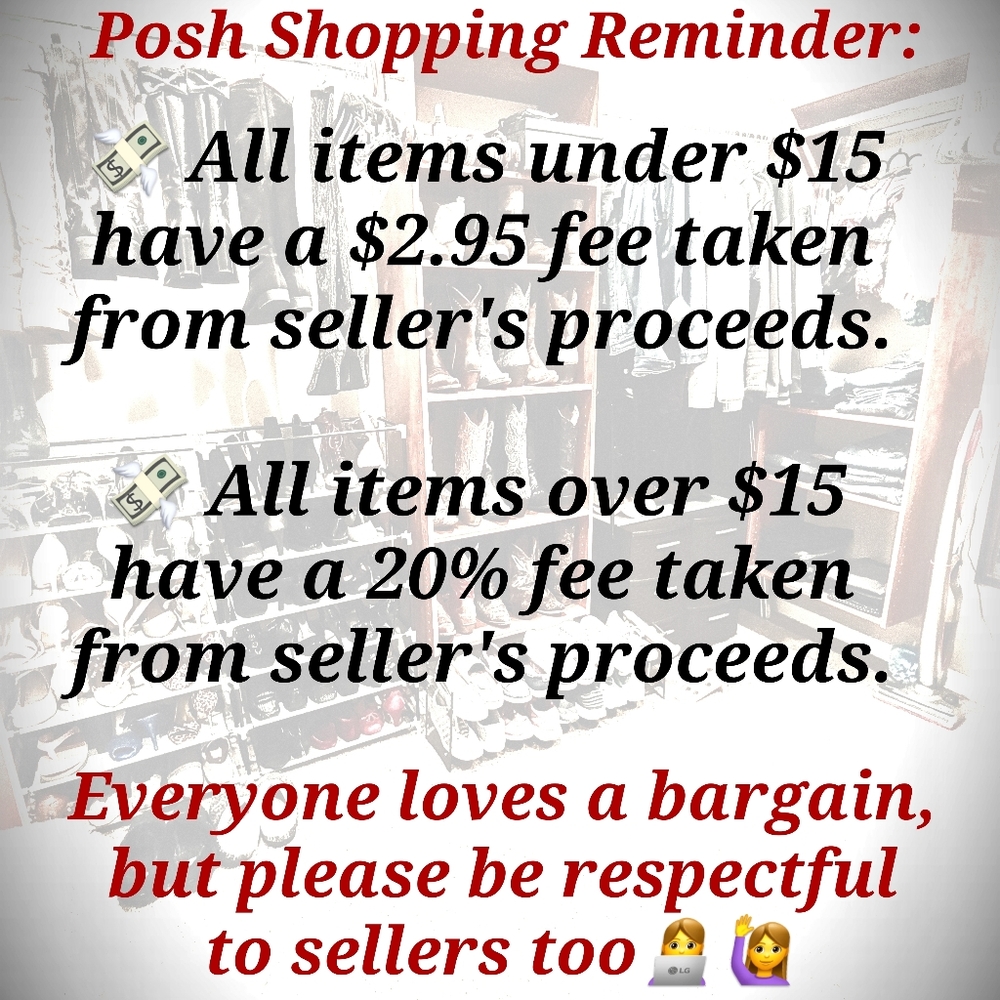 Friendly Reminder ~ Poshmark Fee
